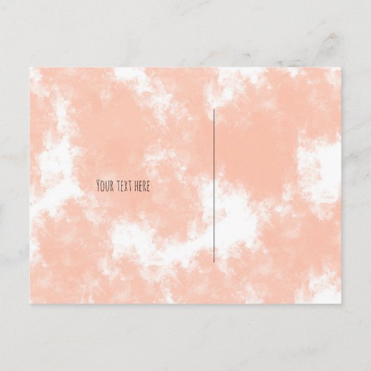 コーラルピンクタイポグラフィは日付結婚のカードを保存 案内ポストカード (裏面)