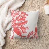 コーラルピンクチューリップはっきりした クッション (ブランケット)