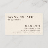 コーラルピンクドッグシルエットクラウドサンセットミニマル 名刺 (裏面)