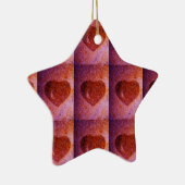 コーラルピンクハート セラミックオーナメント (右)