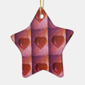 コーラルピンクハート セラミックオーナメント (左)