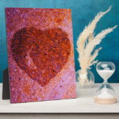 コーラルピンクハート フォトプラーク (側面)