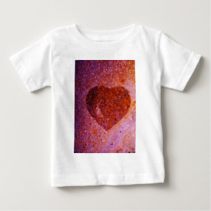 コーラルピンクハート ベビーTシャツ