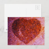 コーラルピンクハート ポストカード (正面/裏面)