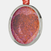 コーラルピンクハート メタルオーナメント (左)