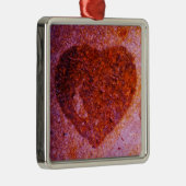 コーラルピンクハート メタルオーナメント (右)