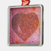 コーラルピンクハート メタルオーナメント (左)