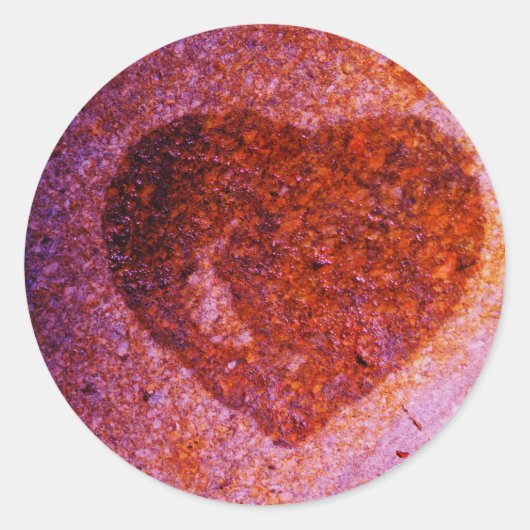 コーラルピンクハート ラウンドシール (正面)