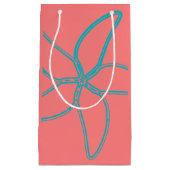 コーラルピンクヒトデ小抱き枕 スモールペーパーバッグ (正面)