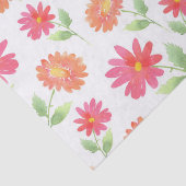 コーラルピンクピーチウォーターデイジーパターン 薄葉紙 (詳細)