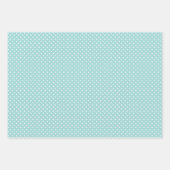 コーラルピンクファンキーレッドミントブルーグリーンスノーフレーク ラッピングペーパーシート (正面2)