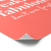 コーラルピンクフレック素晴らしい高揚の動機 ポスター (角)