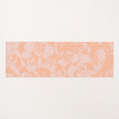 コーラルピンクフローライラストレーション植物模様 ヨガマット (正面(横))