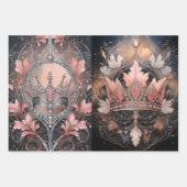 コーラルピンクプリンセス、王室のファンタジー ラッピングペーパーシート (正面)