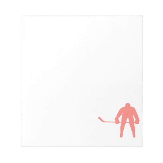 コーラルピンクホッケー ノートパッド (正面)