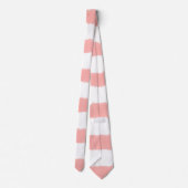 コーラルピンクホワイトウォーターの色のストライプ ネクタイ (裏面)