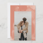 コーラルピンクボホ水彩保存日 セーブザデート (正面)