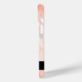 コーラルピンクポリッシュ大理石名入り Case-Mate iPhoneケース (裏面 / 左)