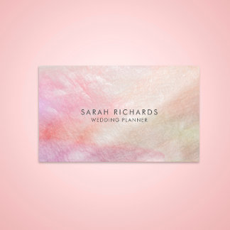 コーラルピンクマザーオブパールエレガント 名刺