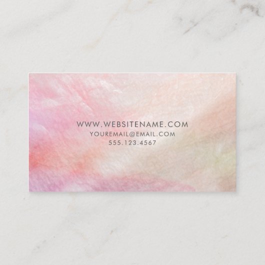 コーラルピンクマザーオブパールエレガント 名刺 (裏面)