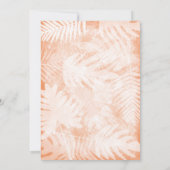 コーラルピンクマリブブルートロピカル結婚式招待状 招待状 (裏面)