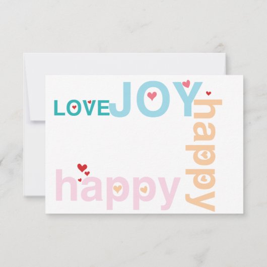 コーラルピンクレッドアクアモダンタイポグラフィウェディングRSVP 出欠カード (裏面)