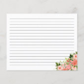 コーラルピンクレッドローゼスフローラレシピカード (裏面)