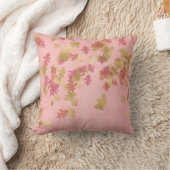 コーラルピンクローズ金ゴールドリーフレスフォキシアパステル クッション (ブランケット)