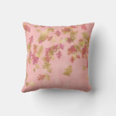 コーラルピンクローズ金ゴールドリーフレスフォキシアパステル クッション (裏面)