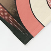 コーラルピンク幾何抽象芸術アールデコペンギン フリースブランケット (角)