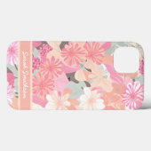 コーラルピンク春ワイルドフラワートレンディーフローラ Case-Mate iPhoneケース (裏面 (横))