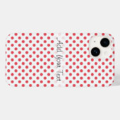 コーラルピンク水玉模様ズバイシャーリーテイラー Case-Mate iPhoneケース (裏面 (横))