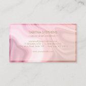 コーラルピンク溶融スワーズデザイナー事業 名刺 (裏面)