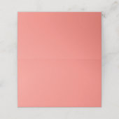 コーラルピンク無地の色 プレイスカード (外部開封)