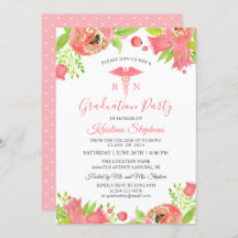 コーラルピンク花看護学校卒業パーティー