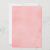 コーラルピンク金ゴールドガーデンテーマキンセアニェラ 招待状 (裏面)