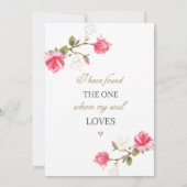 コーラルピンク金ゴールドマグノリアフローラ写真 セーブザデート (裏面)