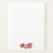 コーラルピンク&アクアフローラ結婚ズ プランナー手帳 (裏面)