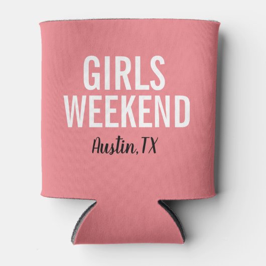 コーラルピンク ガールズウィークエンド 缶クーラー (正面)