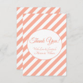 コーラルピンク サンキューカード (正面/裏面)