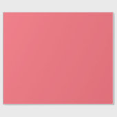 コーラルピンク、パステルカラーミニマリスト ラッピングペーパー (フラット)