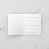 コーラルピンク&ホワイトパターンデコールサンキューカード サンキューカード (内部)