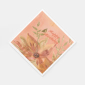 コーラルピーチウォーター色 スタンダードランチョンナプキン (角)