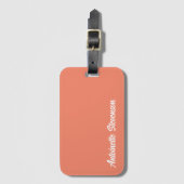 コーラルピーチエレガントシグネチャーモノグラム ラゲッジタグ (正面縦)