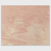 コーラルピーチキャンディーマーブルメタリックシャイニー ラッピングペーパー (フラット)
