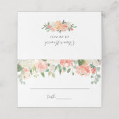 コーラルピーチクリームガーデンフローラ結婚ズ プレイスカード (外部開封)