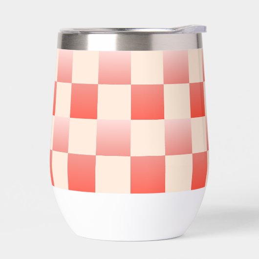 コーラルピーチグラディエント市松模様に (左面)