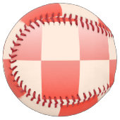 コーラルピーチグラディエント市松模様に ソフトボール (正面左)