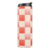 コーラルピーチグラディエント市松模様に タンブラー (回転左)