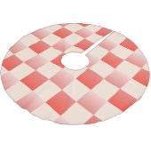 コーラルピーチグラディエント市松模様に ブラッシュドポリエステルツリースカート (アングル)